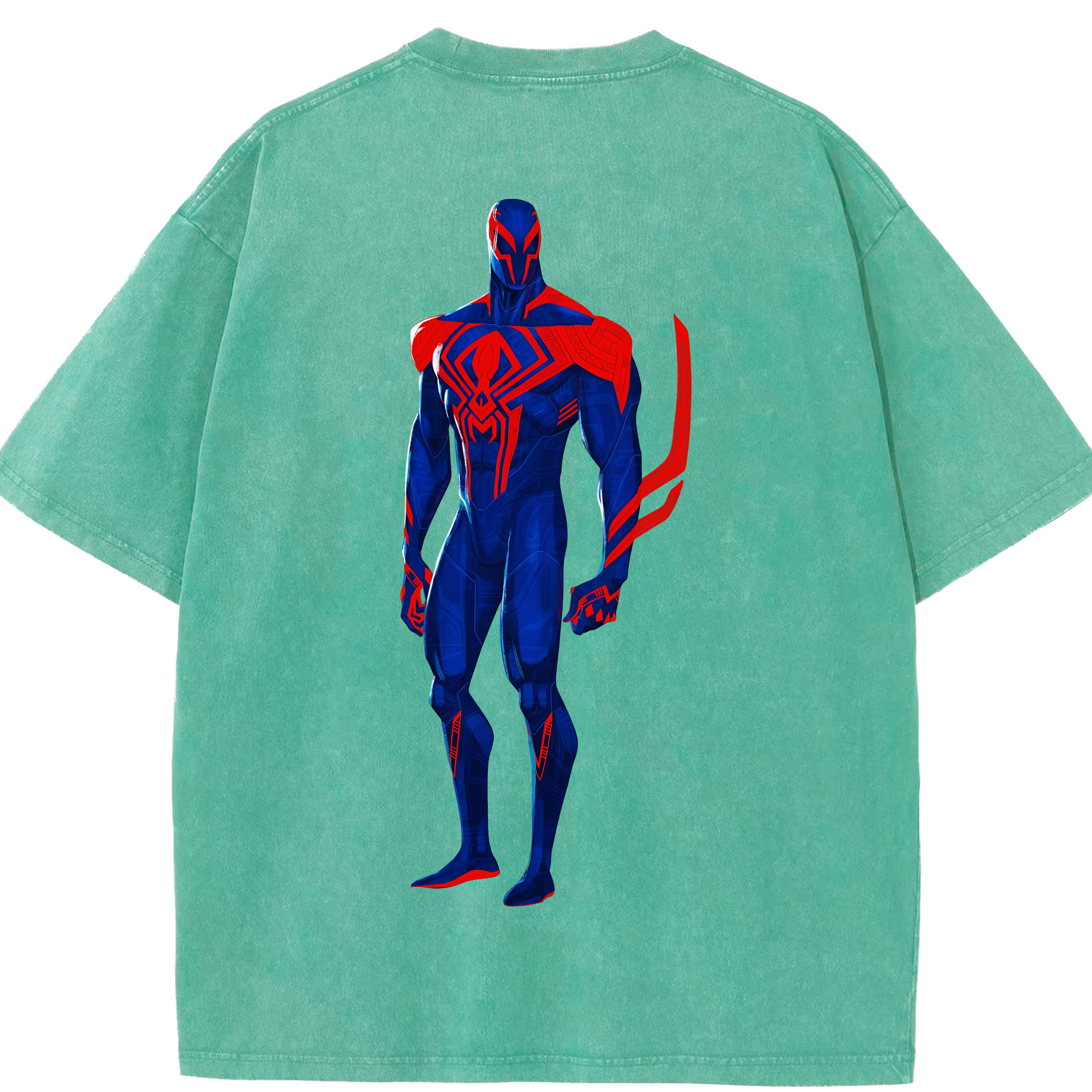 （画像用） Spider Man スパイダーマン 綿100% ヴィンテージ風 半袖Tシャツ（背面プリント）